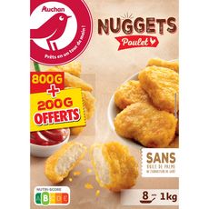 AUCHAN Nuggets de poulet 800g +200g offerts