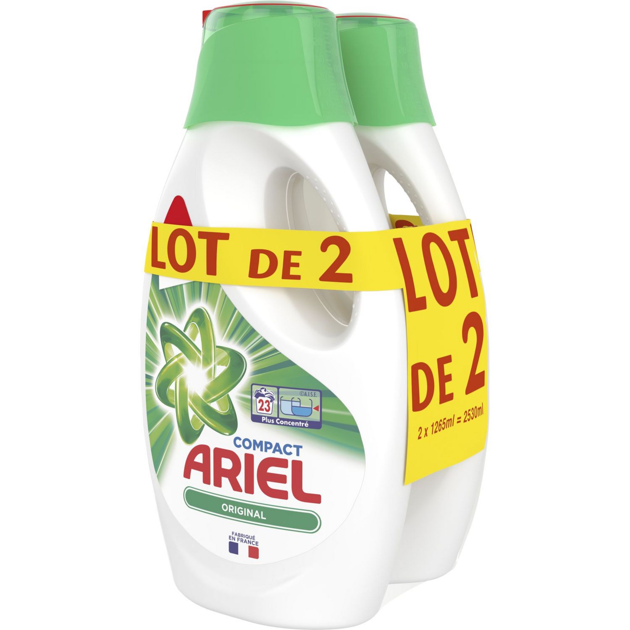 ARIEL Ariel Lessive liquide original 23 lavages 1,265l 23 lavages 1,265l  pas cher 