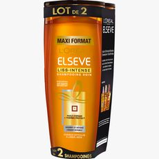 ELSEVE Elsève Liss Intense shampooing thermo protect argan cheveux secs 2x400ml 2x400ml