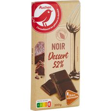 Auchan Tablette De Chocolat Noir Patissier 52 De Cacao Filiere Responsable 1 Piece 0g Pas Cher A Prix Auchan