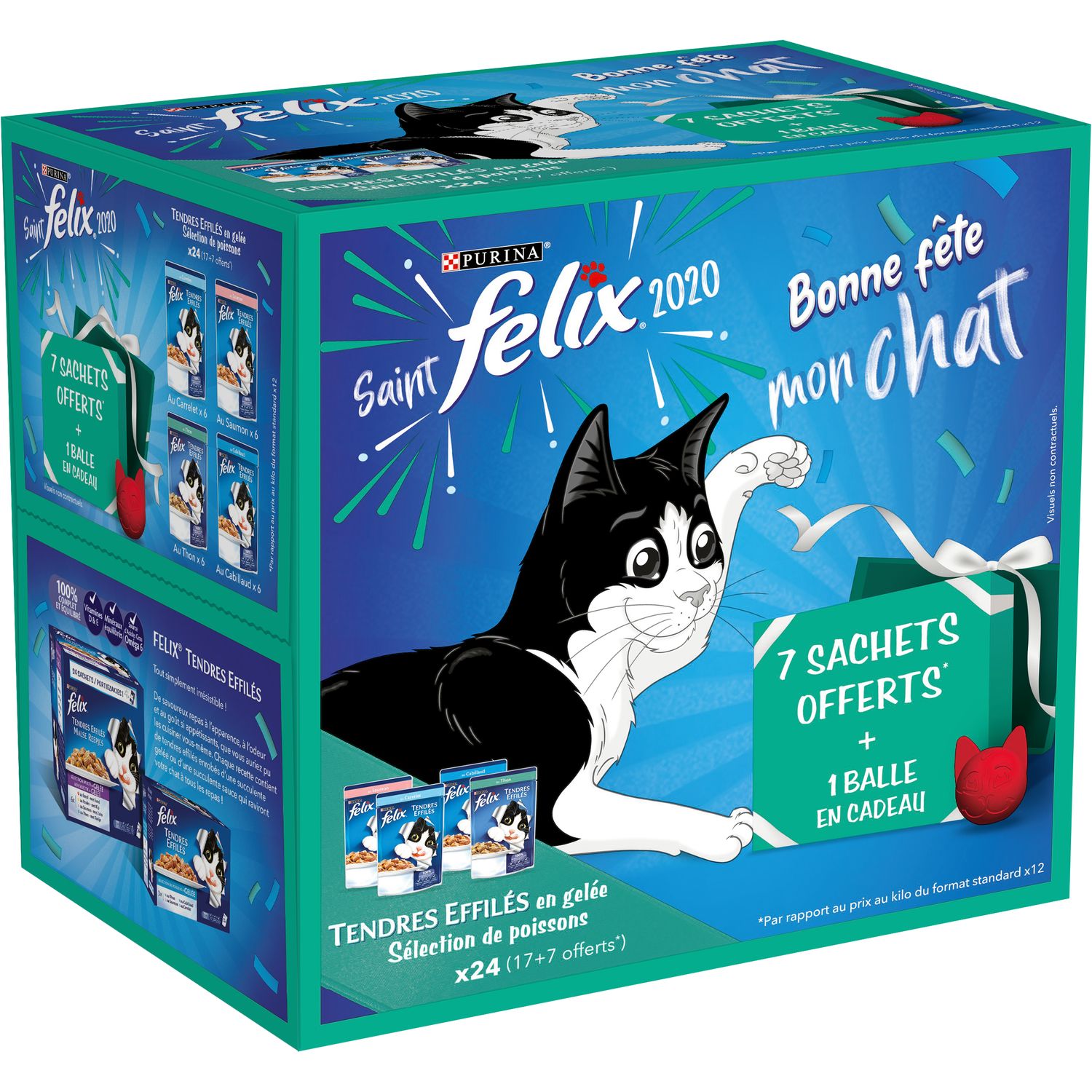 Saint Felix tendres effilés en gelée, sélection de Poissons 31x85g + 13  OFFERTS