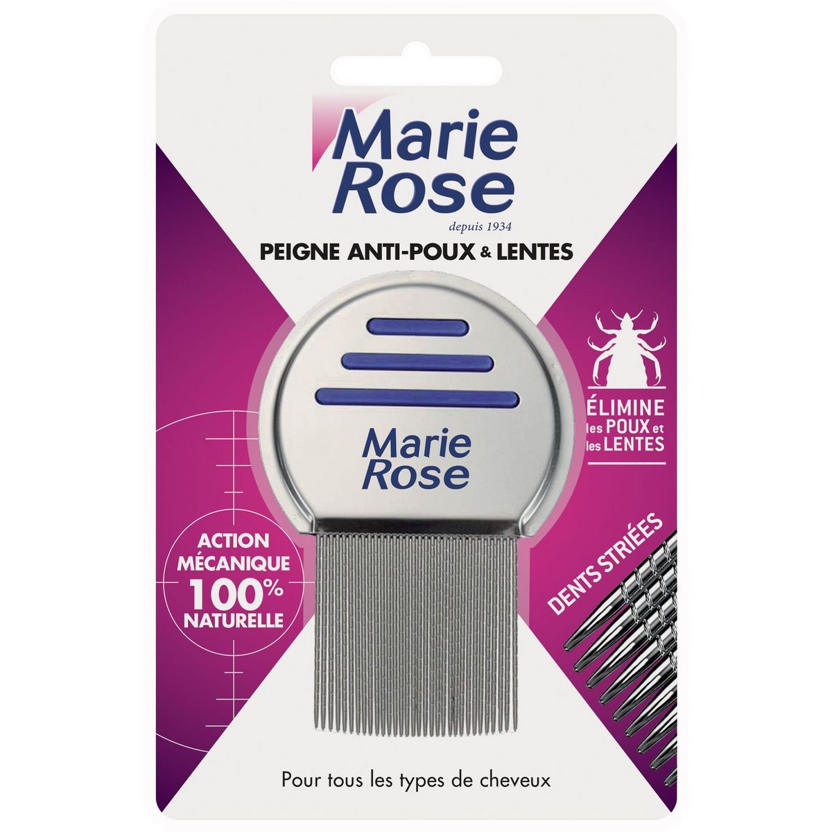 Marie Rose Peigne Anti Poux Lentes 1 Peigne Pas Cher A Prix Auchan