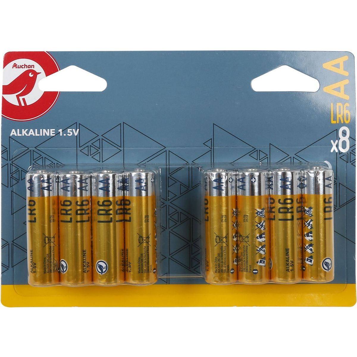 Achetez en gros Piles Alcalines Lr6 Aa 8pcs Blister Chine et Pile