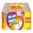 LOTUS Papier toilette confort rose aquatube dont 14 offerts 64 rouleaux