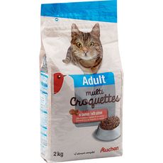 Auchan Adult Multicroquettes Au Saumon Pour Chat 2kg Pas Cher A Prix Auchan