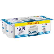 Danone Yaourt Au Lait Entier Nature Edition 1919 8x125g Pas Cher A Prix Auchan