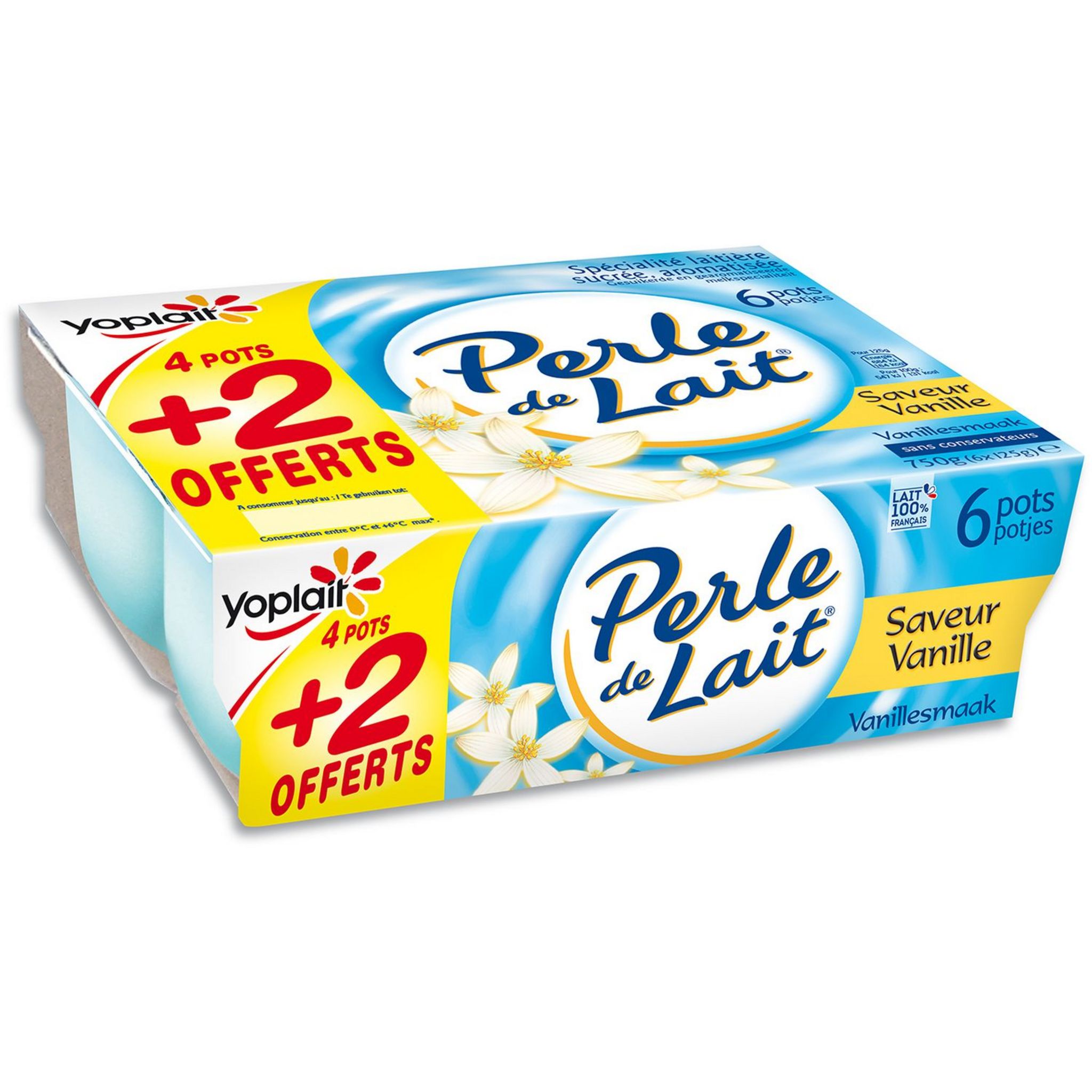 Perle de lait vanille - Yoplait - 4 x 125 g