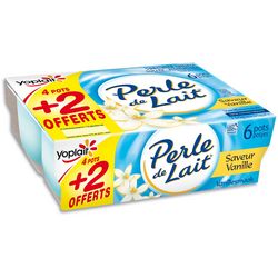 PERLE DE LAIT Perle de lait vanille 4x125g - Les 4 pots de 125g