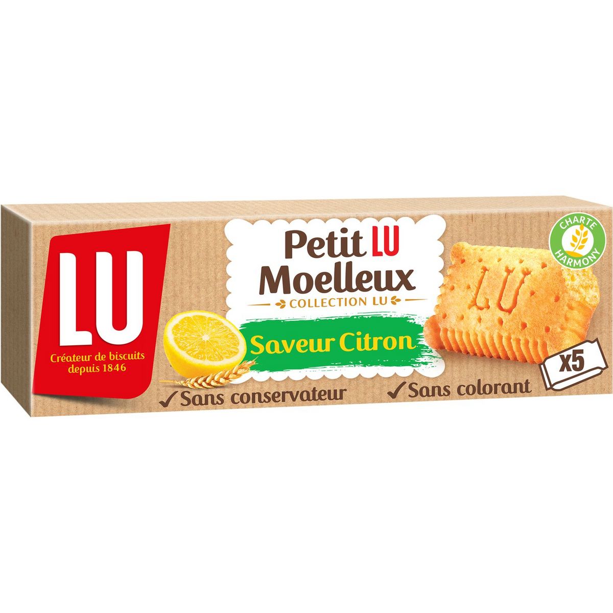 Petit Lu Petit Lu 5 Moelleux Gateaux Saveur Citron Sachets Individuels 140g 5 Gateaux 140g Pas Cher A Prix Auchan