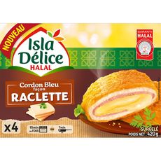 ISLA DELICE Isla Délice halal cordon bleu façon raclette x4 -420g x4 420g