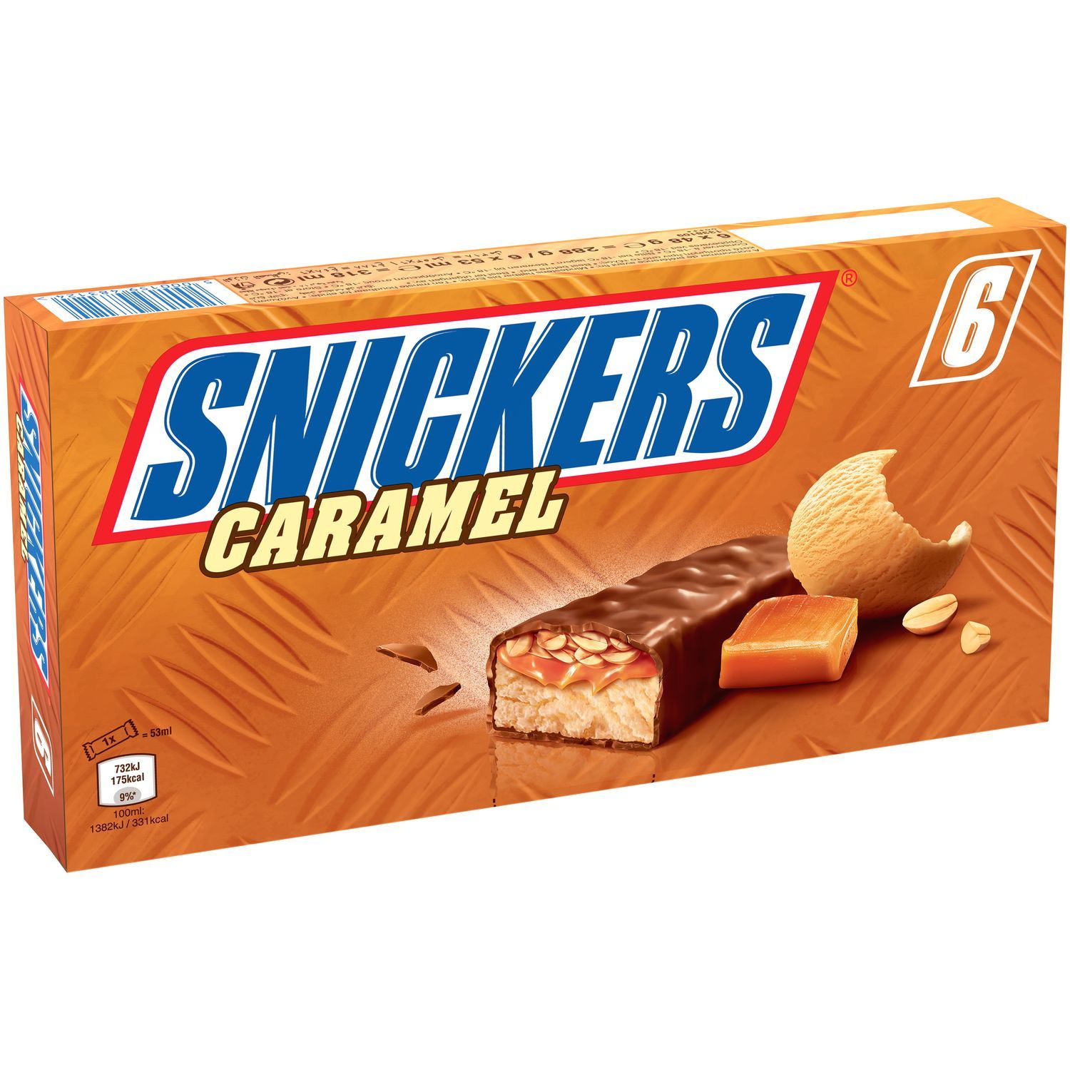 SNICKERS barre chocolat, caramel et cacahuètes - Multipack 6x50g