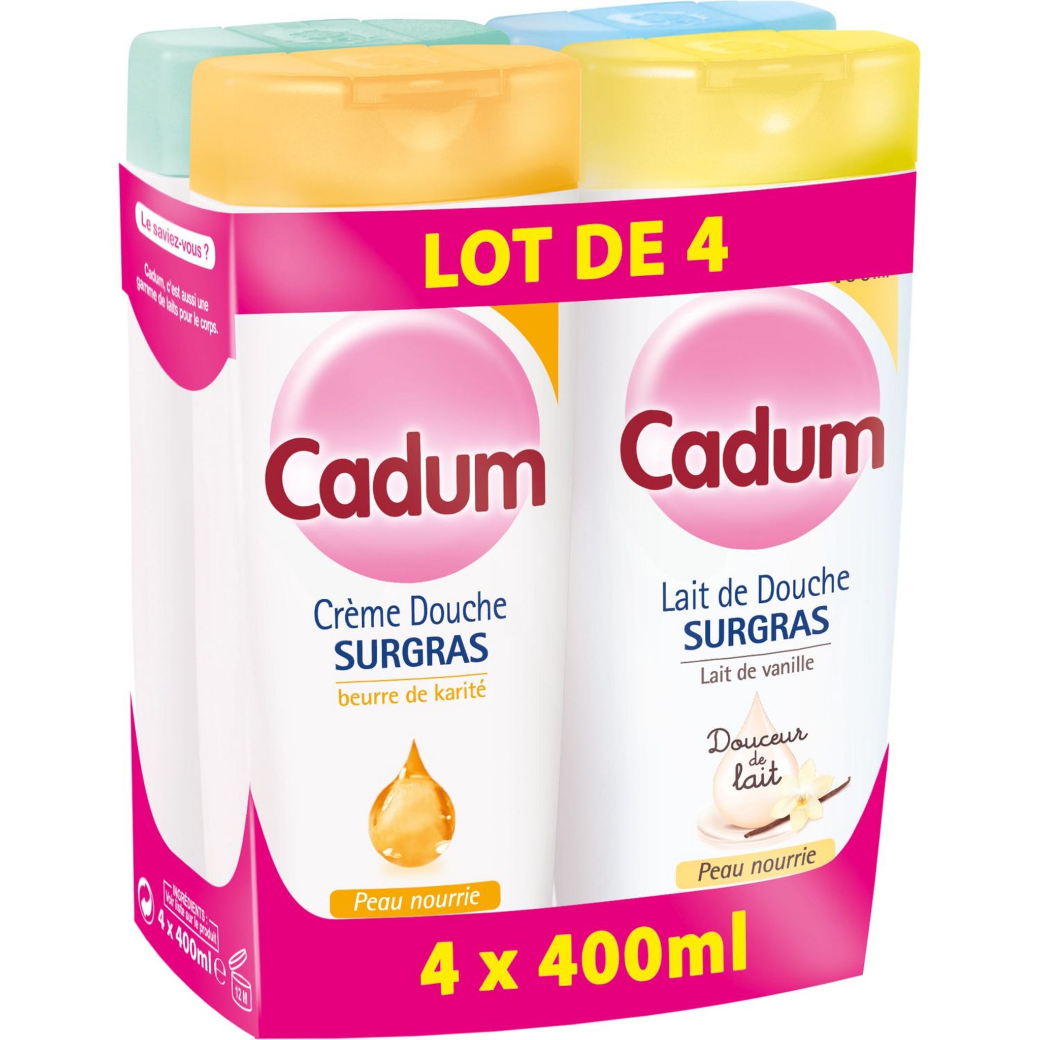 cadum - creme douche surgras karite 400 ml