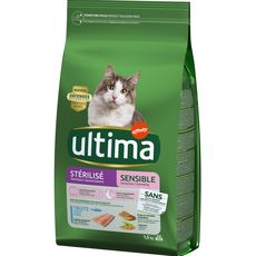 Ultima Croquettes Au Saumon Pour Chat Sterilise 1 5kg Pas Cher A Prix Auchan