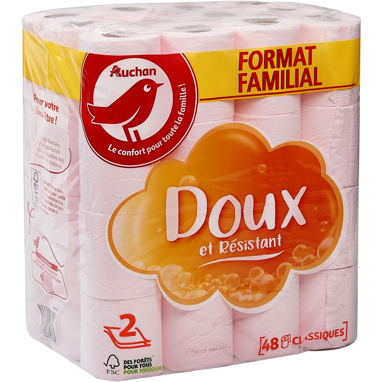 Auchan : 96 rouleaux de papier toilette Renova (48 / 48 gratuits