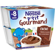 Nestle P Tit Gourmand Petit Pot Creme Dessert Chocolat Des 8 Mois 8x100g Pas Cher A Prix Auchan