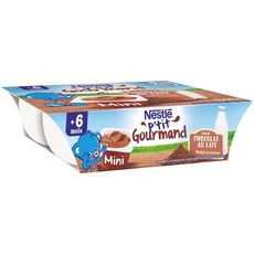 NESTLE Nestlé p'tit gourmand mini chocolat au lait dès 6mois 6x60g
