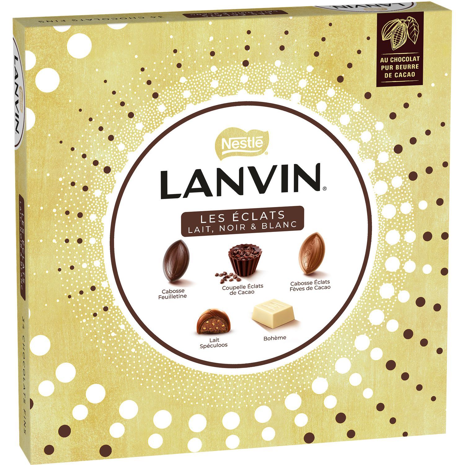 NESTLE Lanvin Assortiment de chocolats lait noir et blanc 310g pas