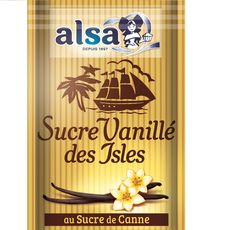 ALSA Sucre vanillé des Isles au sucre de canne 7 sachets 7x7,5g