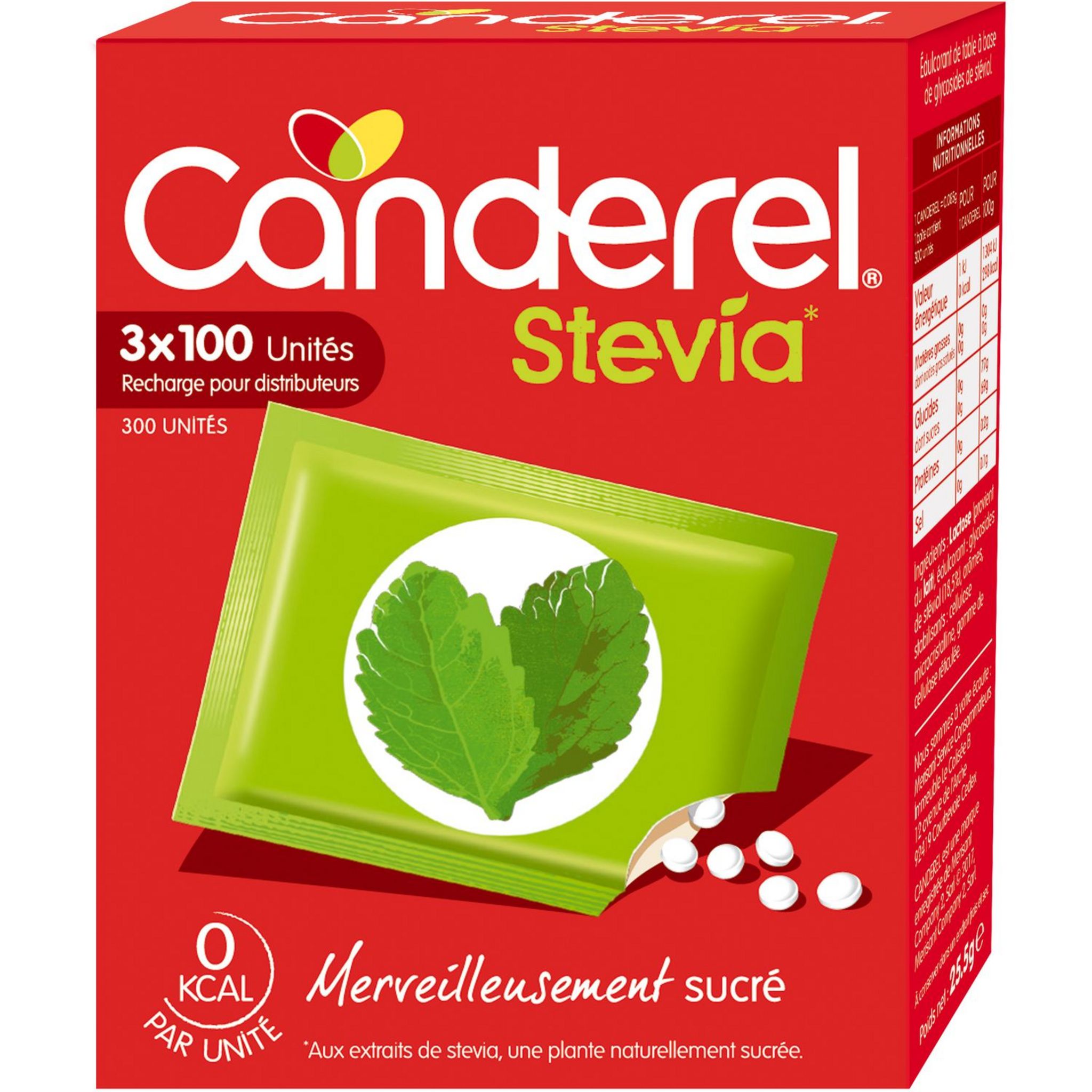 Comprimés Rite Stevia dans un distributeur de 100 comprimés