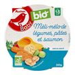 AUCHAN BABY BIO Assiette méli-mélo légumes pâtes et saumon dès 18 mois 260g