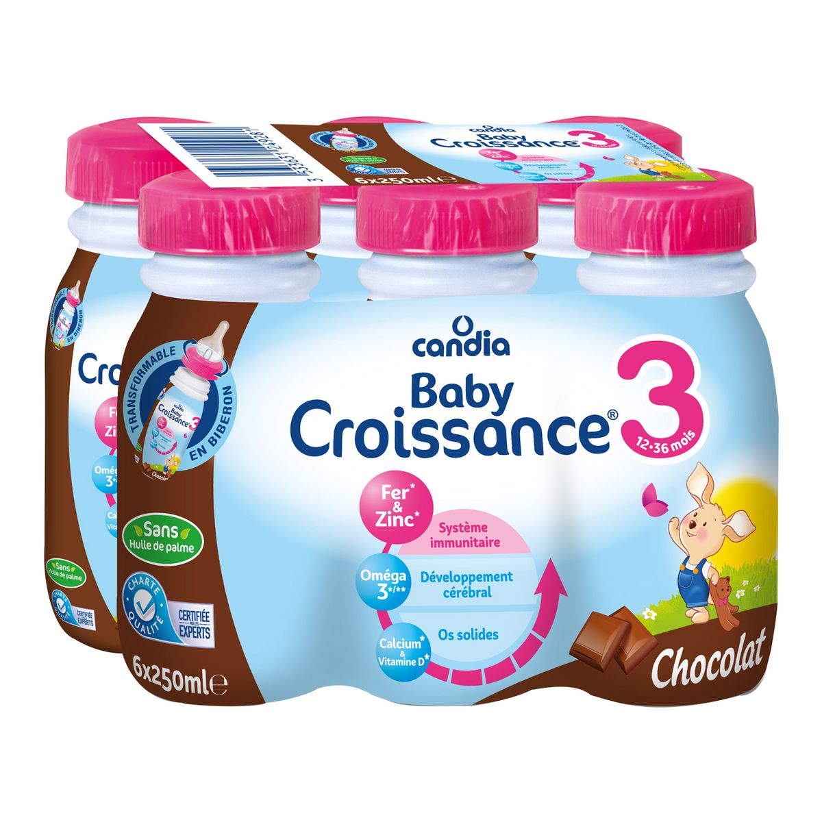 Candia Baby 3 Lait De Croissance Liquide Chocolat Des 10 Mois 6x250ml Pas Cher A Prix Auchan