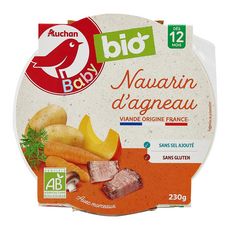 Auchan Baby Bio Assiette Navarin D Agneau Des 12 Mois 230g Pas Cher A Prix Auchan