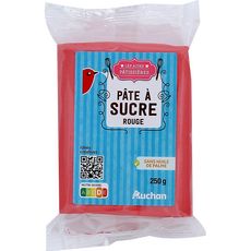 AUCHAN Pâte à sucre rouge 250g