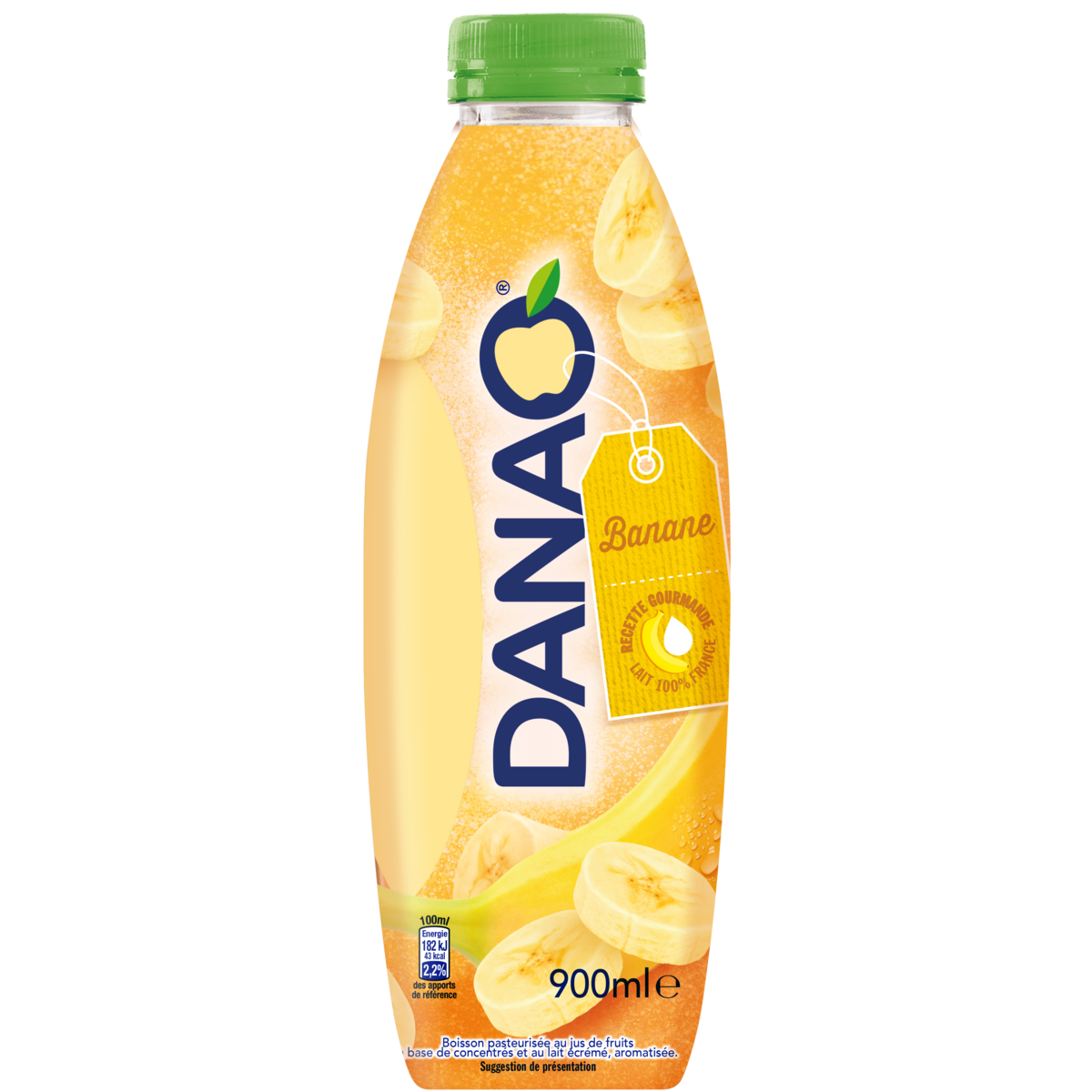 DANAO Danao yaourt à boire à la banane sans sucres ajoutés 900ml 900ml pas  cher 