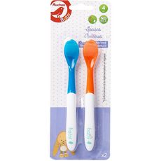 Auchan Auchan Baby Cuillere Thermosensible Lot De 2 Des 4 Mois Lot De 2 Pas Cher A Prix Auchan