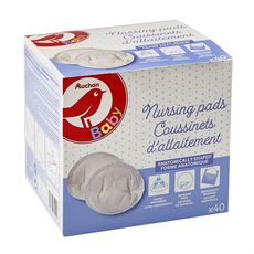 Auchan Auchan Baby Coussinets D Allaitement Forme Anatomique 40 Pieces 40 Pieces 1 Boite Pas Cher A Prix Auchan