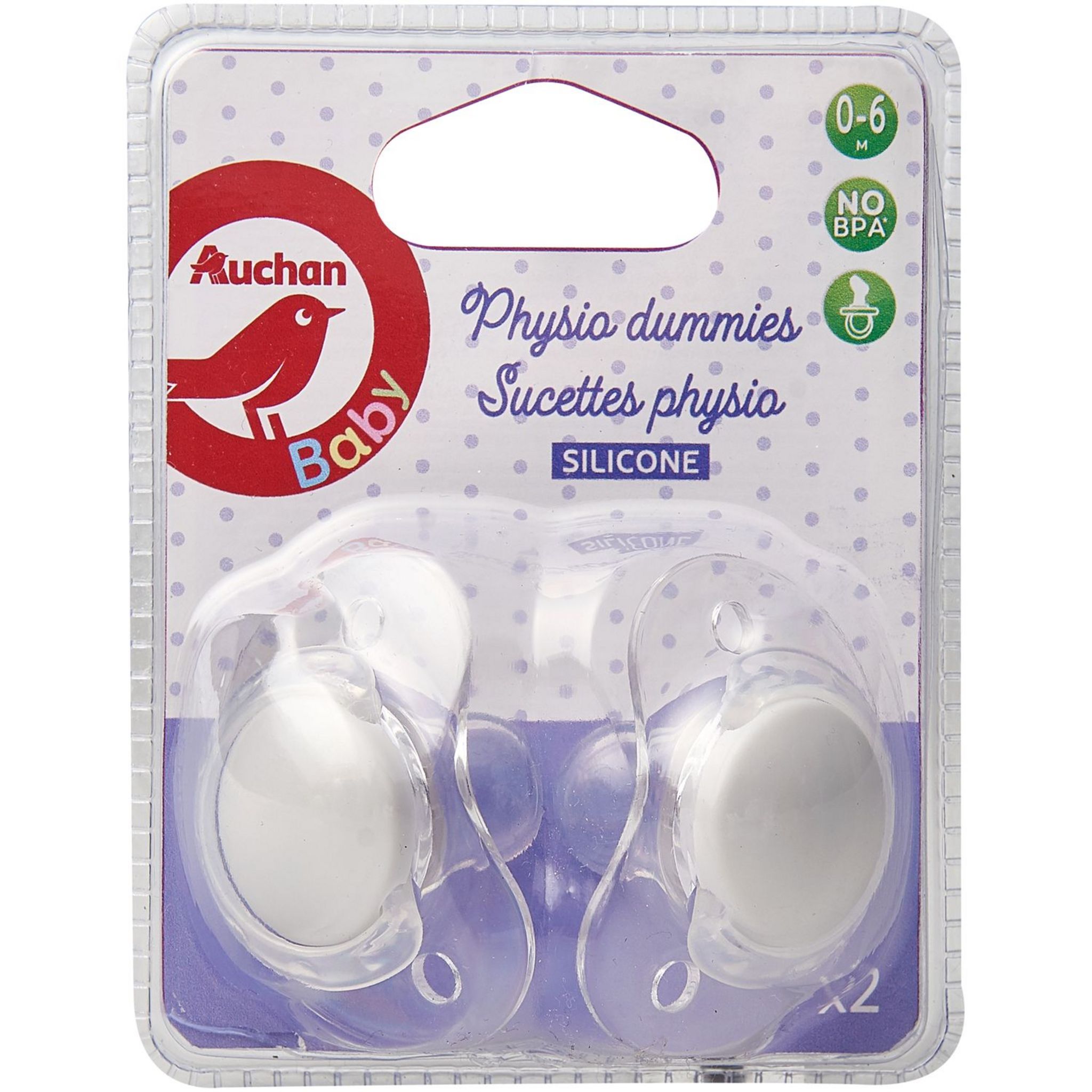 Sucette Physio Air Silicone pour bébé 0-6 mois