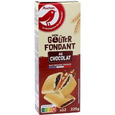 Auchan Gouters Fondants Fourres Au Chocolat 12 Biscuits 225g Pas Cher A Prix Auchan