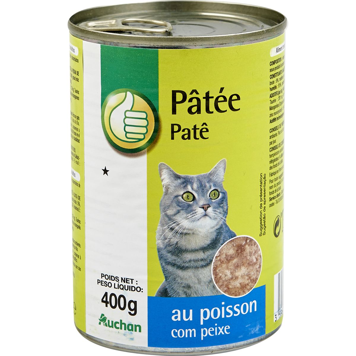 Pouce Boite Patee Au Poisson Pour Chat 400g Pas Cher A Prix Auchan