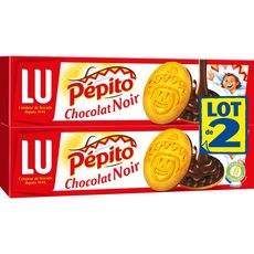 PEPITO Biscuits nappés de chocolat noir 2X192g