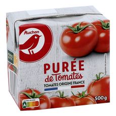 AUCHAN Purée de tomates de Provence, en brique 500g