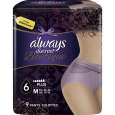 ALWAYS Discreet Boutique culottes incontinence plus taille M 9 culottes
