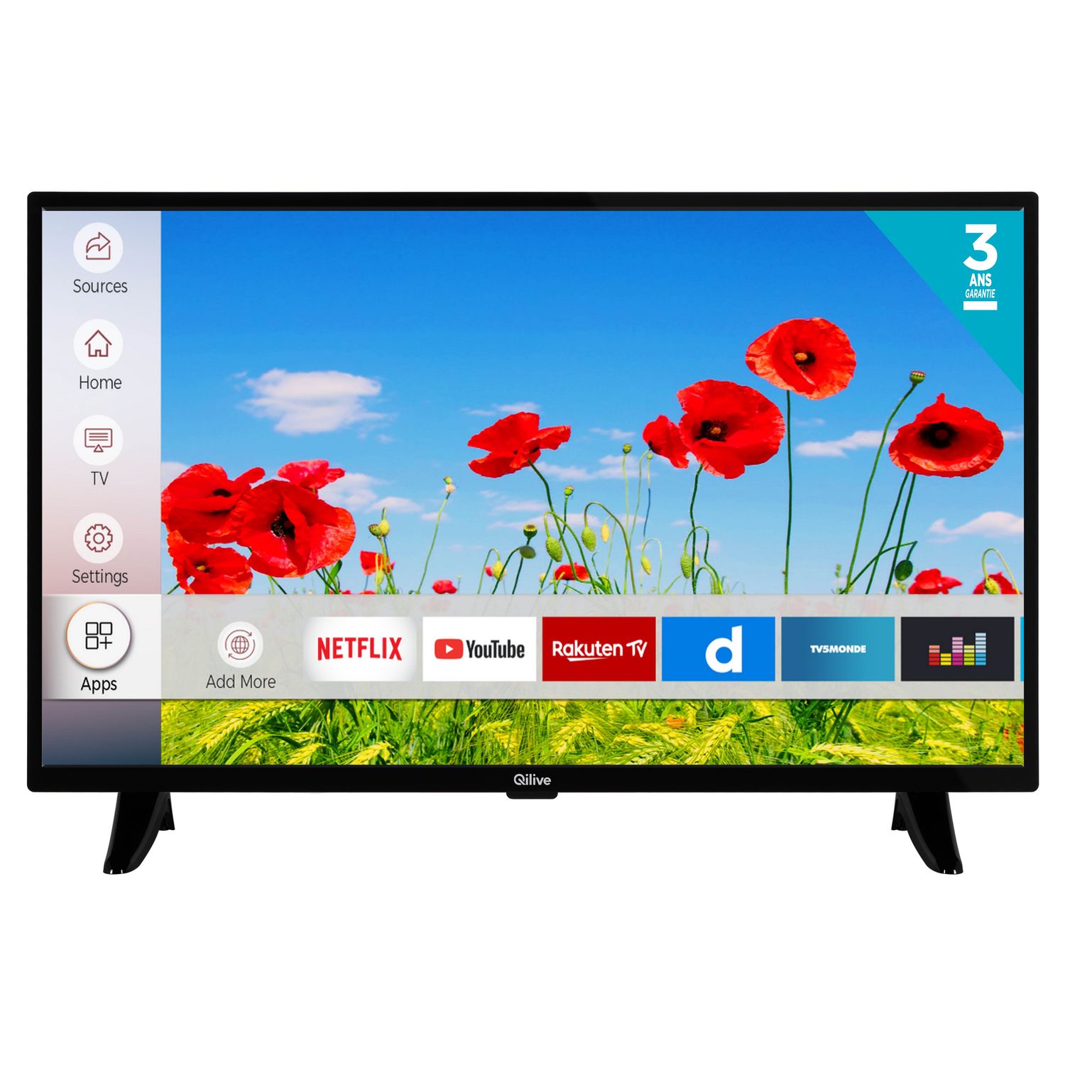 QILIVE Q40FS232B TV DLED Full HD 101 cm Smart TV pas cher 