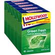 HOLLYWOOD Green fresh Chewing-gums sans sucres menthe verte 5x10 dragées 70g