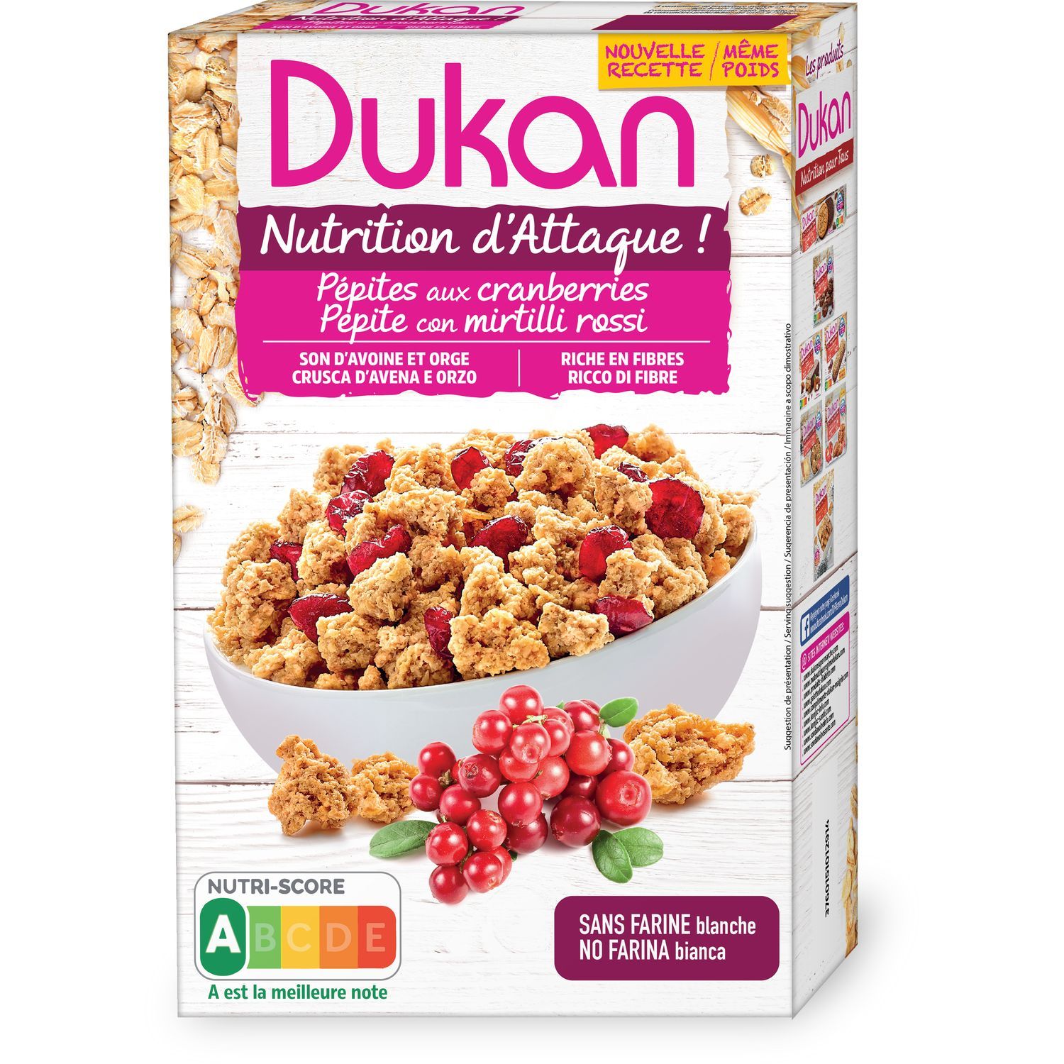 Dukan Biscuits son avoine régime dukan noisettes ou pépites de chocolat -  En promotion chez Auchan Ronq