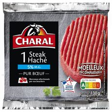 CHARAL Steak Haché Pur Bœuf 5%mg 130g
