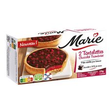 MARIE Marie Tartelette chocolat framboise 175g 2 pièces 175g