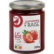 AUCHAN La gourmande Confiture de fraise 65% de fruits 330g