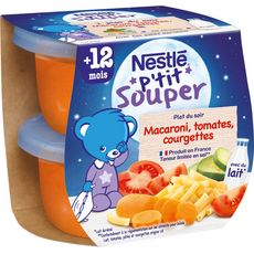 Nestle P Tit Souper Bol Macaroni Tomates Courgettes Des 12 Mois 2x0g Pas Cher A Prix Auchan