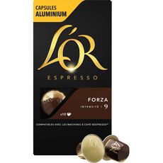 L'OR ESPRESSO Café forza n°9 en capsule aluminium pour Nespresso 10 capsules 52g