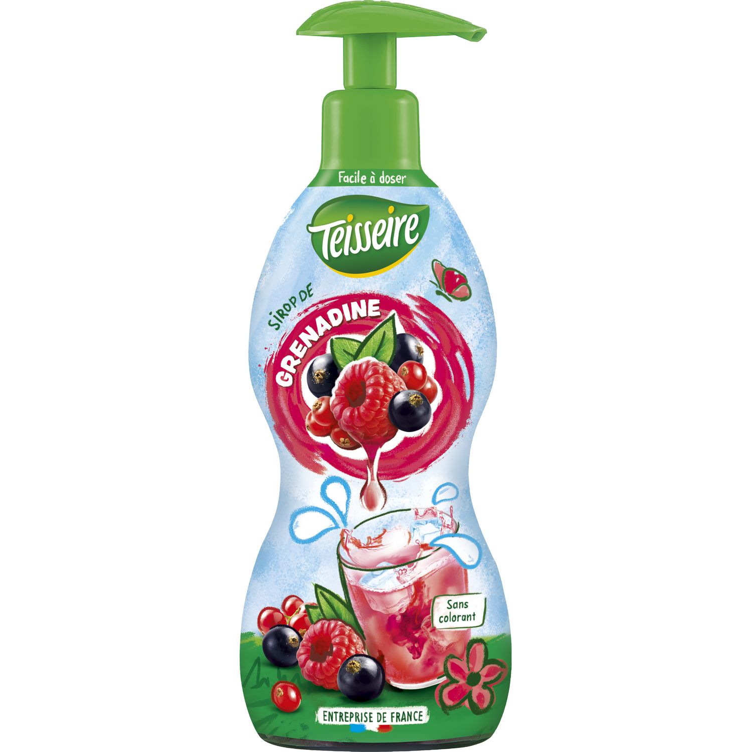 TEISSEIRE Sirop de grenadine avec doseur 70cl pas cher 