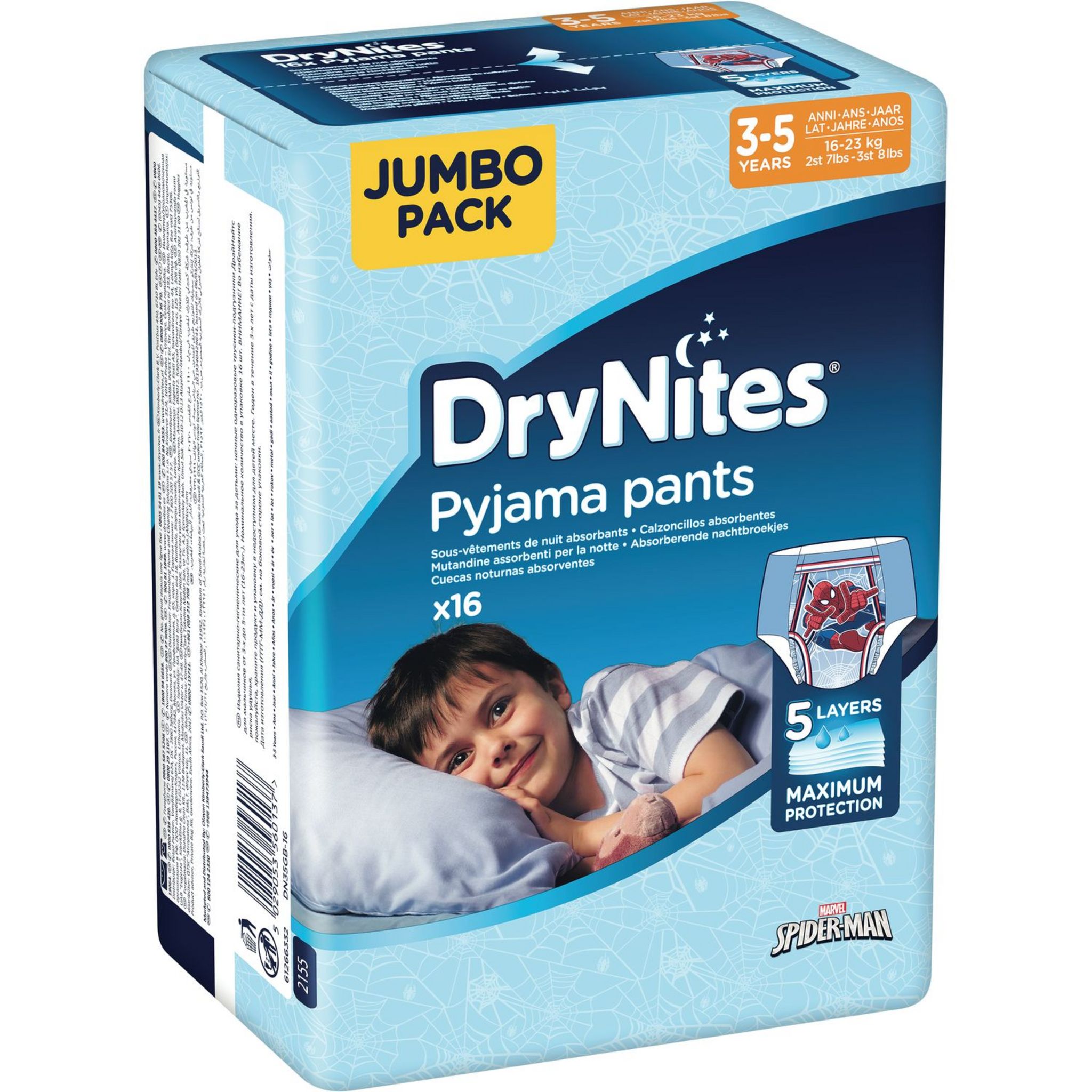 Huggies - Dry Nites - 3-5 ans - Garçon - 16 Couches