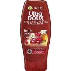 ULTRA DOUX Après-shampooing argan & cranberry cheveux colorés ou méchés 200ml