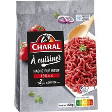 CHARAL Viande hachée à cuisiner 100% pur bœuf 15% MG 800g
