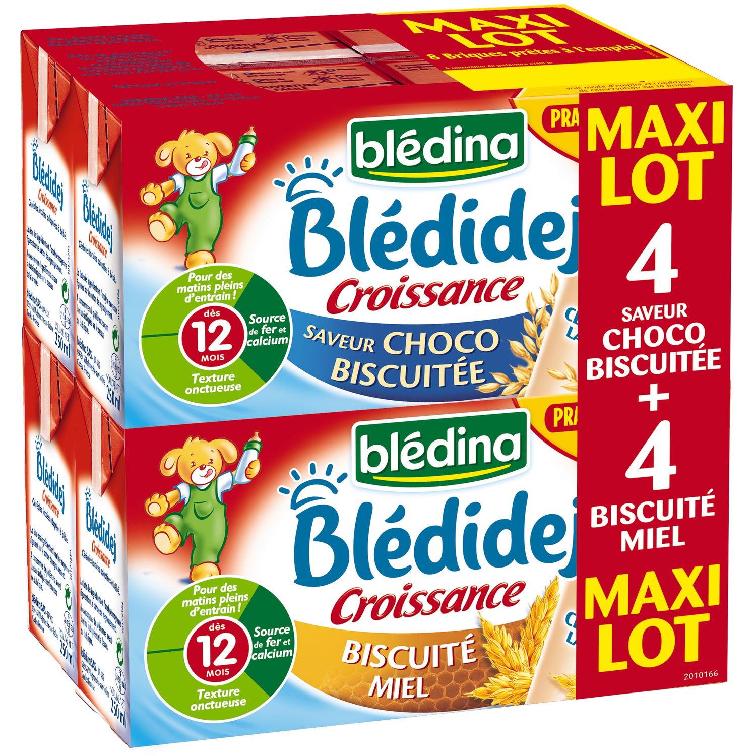 French Click - Bledina Bledidej Croissance Choco-Biscuite Brick 4x25cl