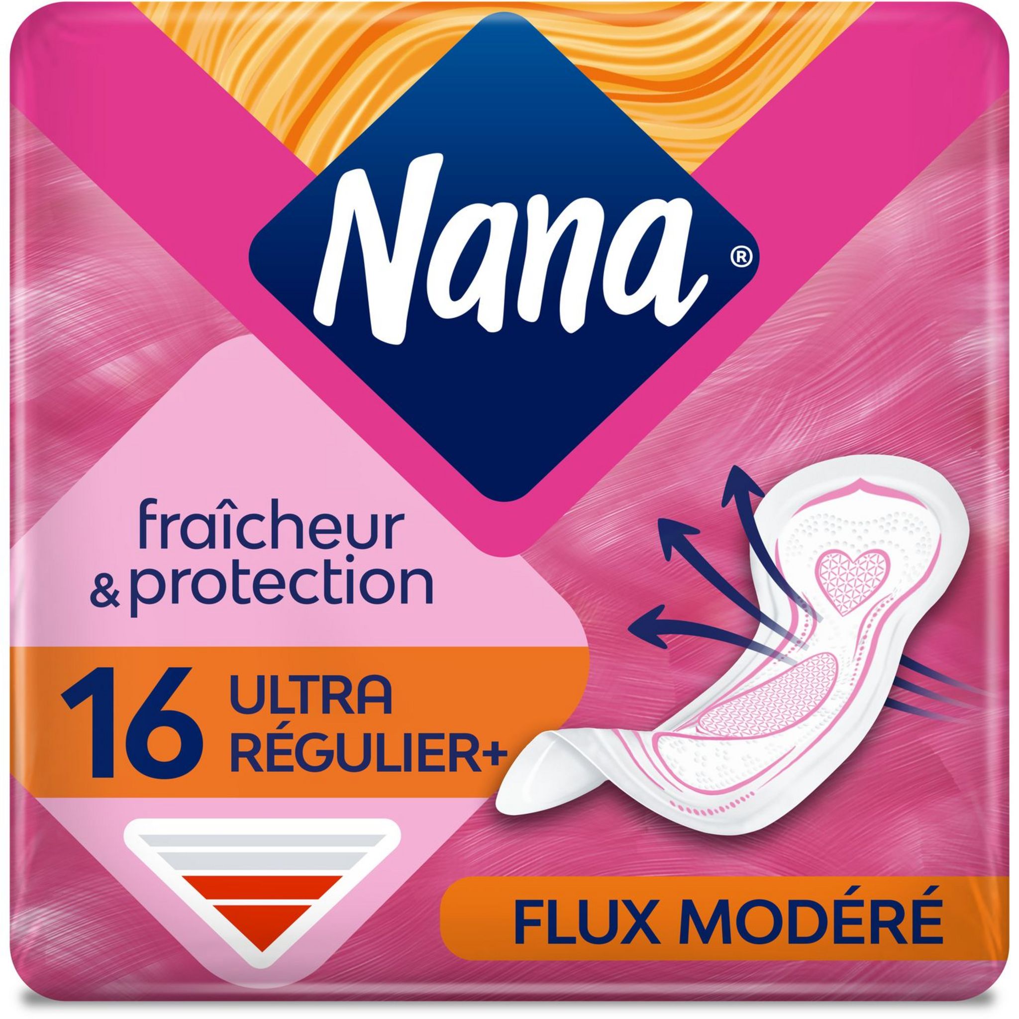 NANA Secure Fit serviettes hygiéniques sans ailettes normal 16 serviettes  pas cher 